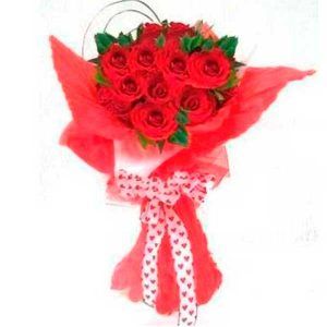 Ramo Bouquet de 12 Rosas Rojas