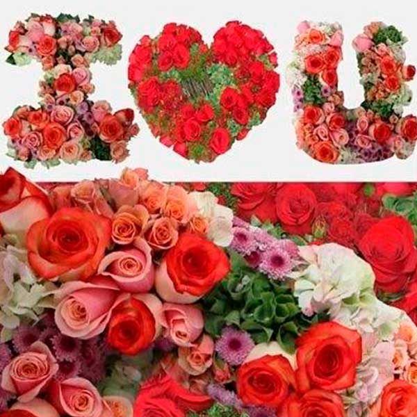 Arreglo Floral para el dia de la Mujer I Love You