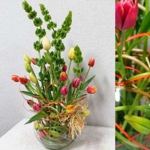 Arreglo Floral con Tulipanes Tulipomanía en Bogota