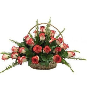Arreglo Floral Canasta de Rosas Angola  para Cumpleaños